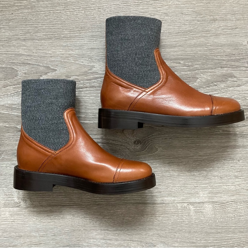 J. Crew Italian Leather Rib Cuff Boot Sz 8.5 - Picture 3 of 9